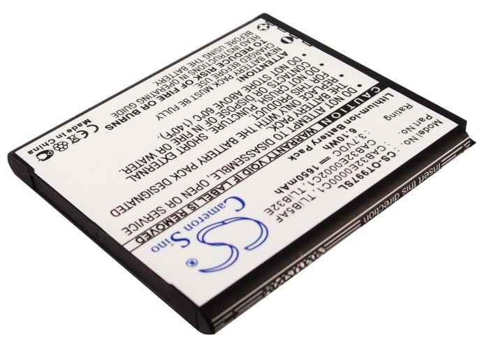 Battery for Alcatel One Touch 5035D Li-ion 3.7V 1650mAh - CAB32E0000C1, CAB32E0002C1, TLiB32E, TLiB5AF, CAB32E0000C2